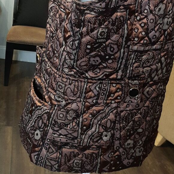 Erin London Brown with Design Puffer Vest - Picture 6 of 12